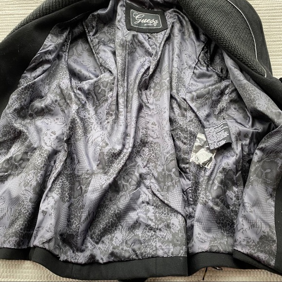 GUESS Cape Wool Peacoat Large - Picture 9 of 11